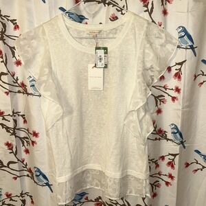 Women's Very Cute White Top Size Extra Small New With Tags